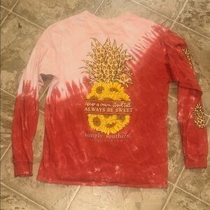 Simply Southern Red and White Pineapple Long Sleeve